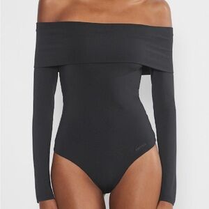 Aritzia Black Off-Shoulder Bodysuit